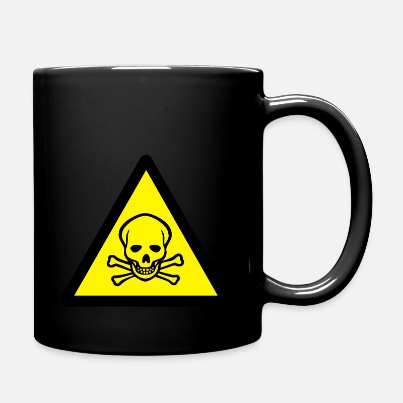 sign_2c_warning_skull - Tasse einfarbig - Schwarz