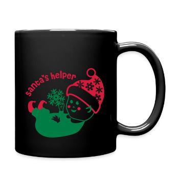 Santa's Little Helper Elf Maternity - Full Colour Mug - black - Right