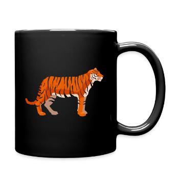 Tiger - Tasse einfarbig - Schwarz - Rechts