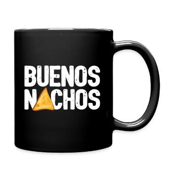 Essen Taco Nachos Grafik - Tasse einfarbig - Schwarz - Rechts
