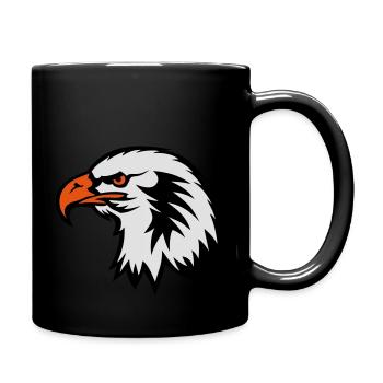 aigle tete eagle dessin face cartoon 702 - Mug uni - noir - Droite