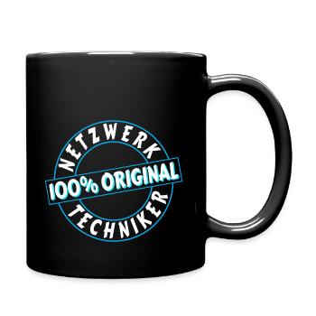 Netzwerktechniker Geschenk Geschenkidee Netzwerke - Tasse einfarbig - Schwarz - Rechts