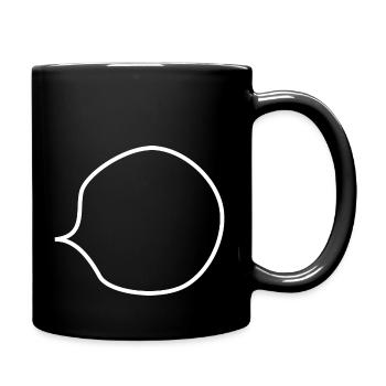 transparent empty speech bubble (for own text) - Full Colour Mug - black - Right