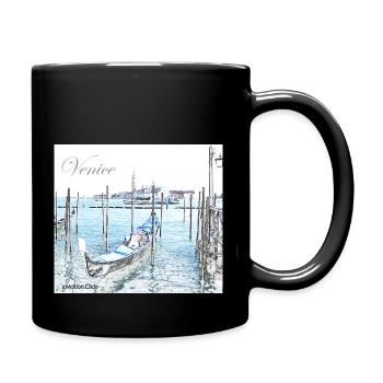 Gondole de Venise Italie - Mug uni - noir - Droite
