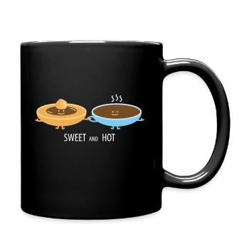 Café et couple tofifee - Mug uni - noir - Droite