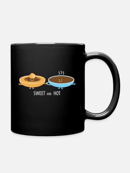 Kaffee und Tofifee Paar - Tasse einfarbig - Schwarz