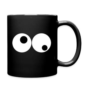 Pair of eyes Crazy look - Full Colour Mug - black - Right