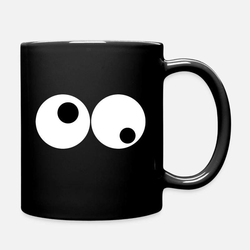 Augenpaar Verrückter Blick - Tasse einfarbig - Schwarz