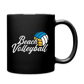 Beachvolleyball - Tasse einfarbig - Schwarz - Rechts