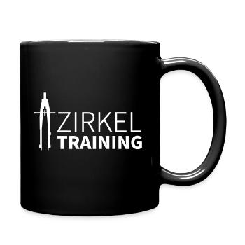Zirkel Training mit Vector Farbe frei wählbar - Tasse einfarbig - Schwarz - Rechts