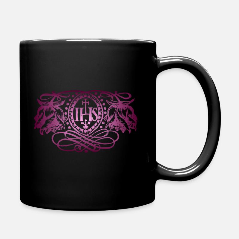 IHS, Jesus Christus, antike Illustration, Hoffnung - Tasse einfarbig - Schwarz