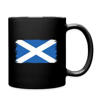 Scotland Flag Vintage Alba Used Look GB UK - Full Colour Mug - black - Right