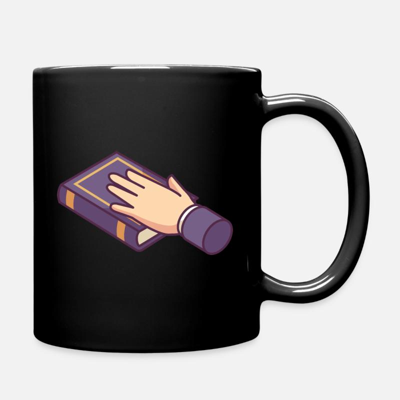 Hand Swearing on a Book. - Full Colour Mug - black