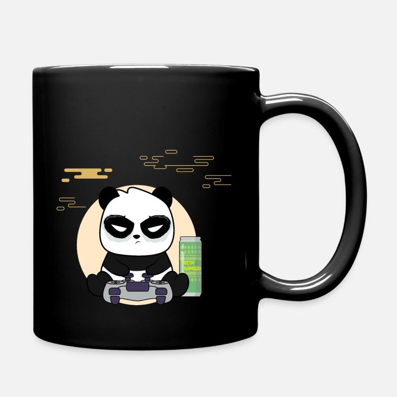 Un geek cool, joueur de panda, en colère, parfait pour la Saint-Valentin - Mug uni - noir
