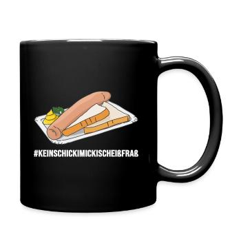 Bockwurst Schicki Micki lustiges Männer Geschenk - Tasse einfarbig - Schwarz - Rechts
