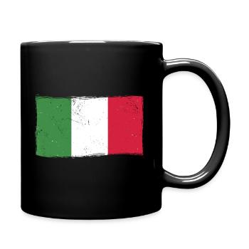Italy Flag Italia Italian Flag Used Look - Full Colour Mug - black - Right