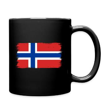 Norway Flag Scandinavia Norwegian Flag - Full Colour Mug - black - Right