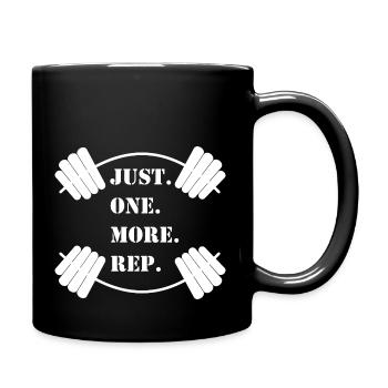 Just One More Rep - Full Colour Mug - black - Right