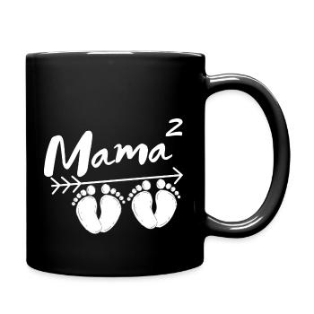 mother of two expectant mothers of twins - Full Colour Mug - black - Right