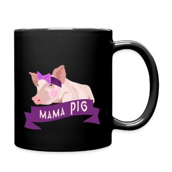 Mama Pig - Full Colour Mug - black - Right