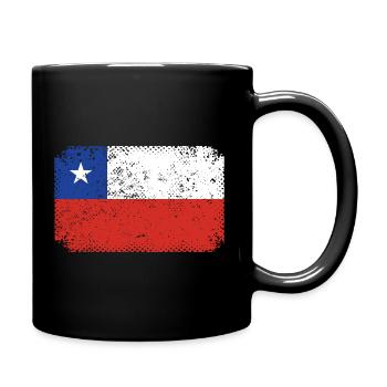 Chili Drapeau Amérique du Sud Drapeau chilien Vintage - Mug uni - noir - Droite