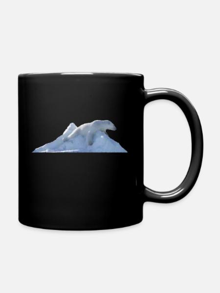 Eisbär-Eisberg - Tasse einfarbig - Schwarz