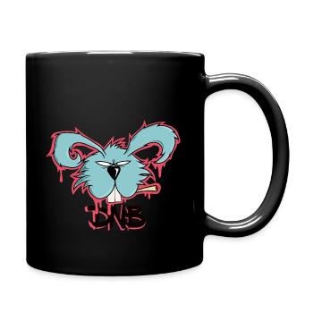 DNB Hase Drum'n'bass D'n'B Jungle Music Joint Weed - Tasse einfarbig - Schwarz - Rechts
