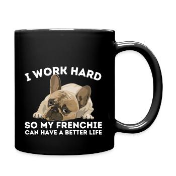 French Bulldog Frenchie Bouledogue française - Mug uni - noir - Droite