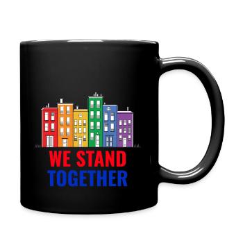 Wir stehen zusammen - Tasse einfarbig - Schwarz - Rechts