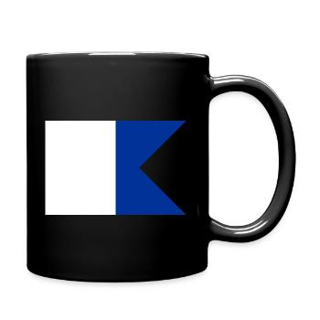 Alpha flag - Tasse einfarbig - Schwarz - Rechts