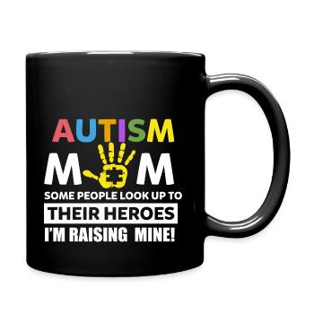 Autismus - Tasse einfarbig - Schwarz - Rechts