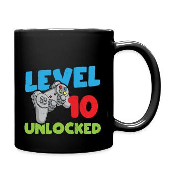 Niveau 10 Chemise 10 ans 10e chemise d’anniversaire - Mug uni - noir - Droite
