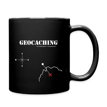 Geocaching - Tasse einfarbig - Schwarz - Rechts