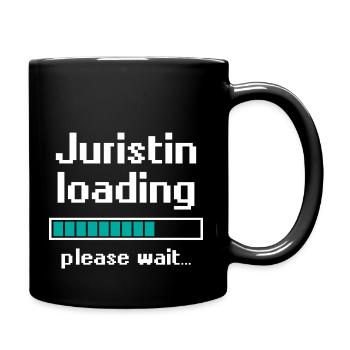 Lawyer loading law justice profession gift - Full Colour Mug - black - Right