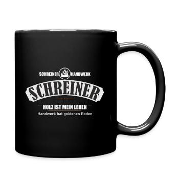 Schreiner Handwerk - Tasse einfarbig - Schwarz - Rechts