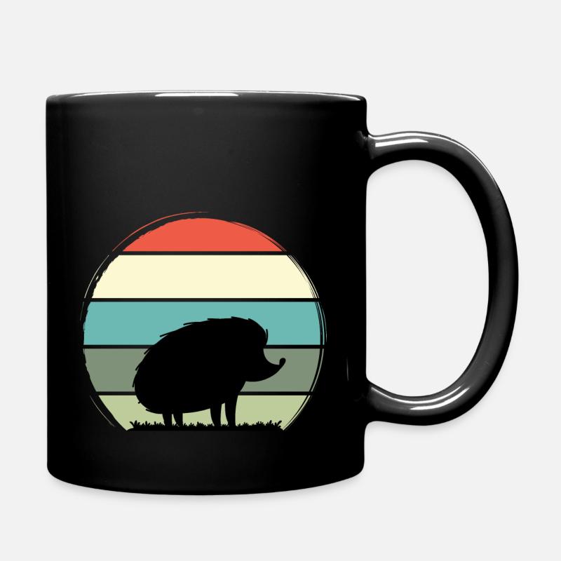 Igel - Tasse einfarbig - Schwarz