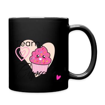 Team Cupcake - Tasse einfarbig - Schwarz - Rechts