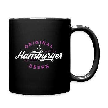 Original Hamburger Deern T-Shirt - Tasse einfarbig - Schwarz - Rechts