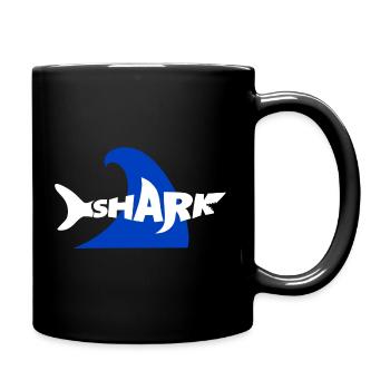 Ein Hai - Tasse einfarbig - Schwarz - Rechts