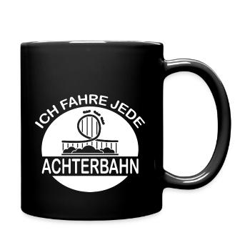 Rollercoaster Achterbahn - Tasse einfarbig - Schwarz - Rechts