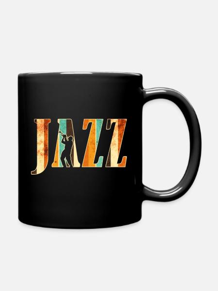 Jazz Music - Full Colour Mug - black