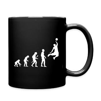 Basketball Evolution with Basketballer - Full Colour Mug - black - Right