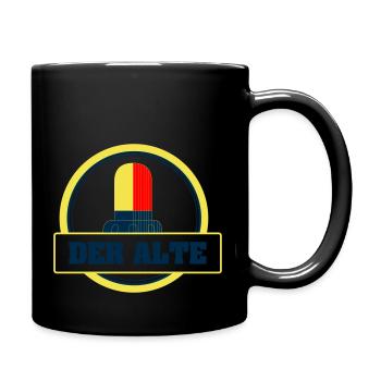Schafkopfer - der Alte - Tasse einfarbig - Schwarz - Rechts