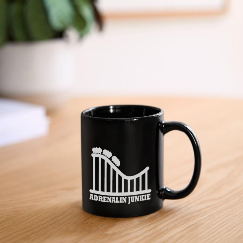 Rollercoaster Achterbahn Freizeitpark Tasse einfarbig