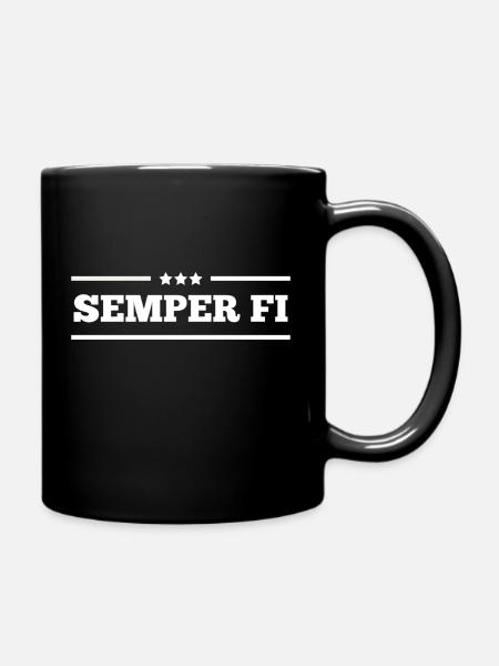 SEMPER FI - Full Colour Mug - black