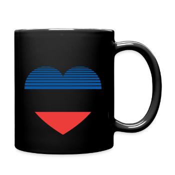 coeur français - Mug uni - noir - Droite