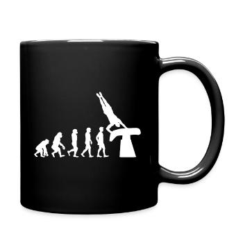 Artistic Gymnastics Vault Gymnast Evolution Funny - Full Colour Mug - black - Right