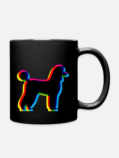 CMYK Pudel - Tasse einfarbig - Schwarz