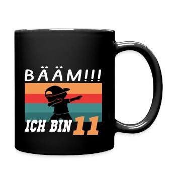11.Geburtstag Bääm Ich Bin 11 Jahre Geburtstag - Tasse einfarbig - Schwarz - Rechts