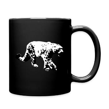 Schneeleopard - Tasse einfarbig - Schwarz - Rechts